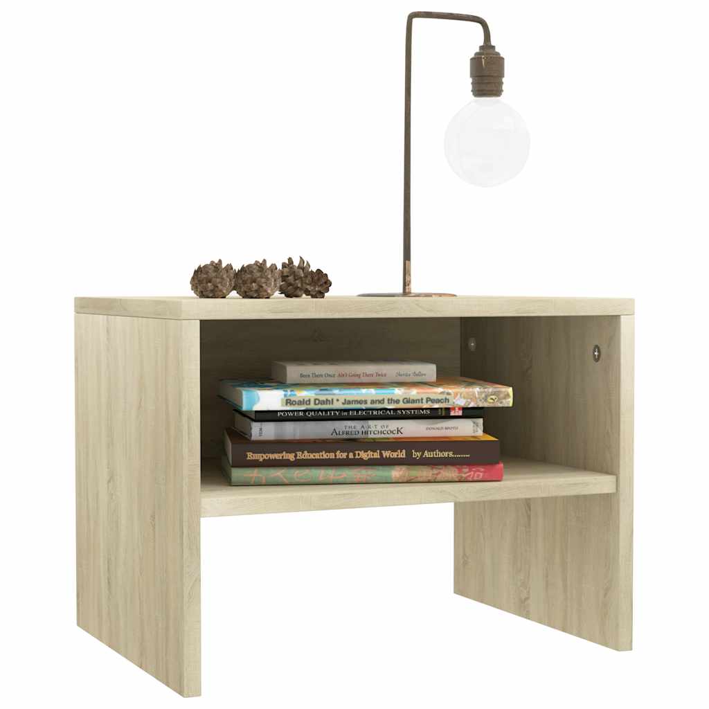 800070 vidaXL Bedside Cabinets 2 pcs Sonoma Oak 40x30x30 cm Engineered Wood