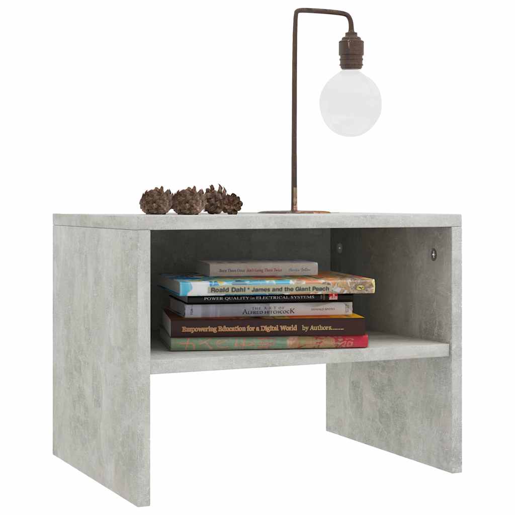Bedside Cabinets 2 pcs Concrete Grey 40x30x30cm Engineered Wood