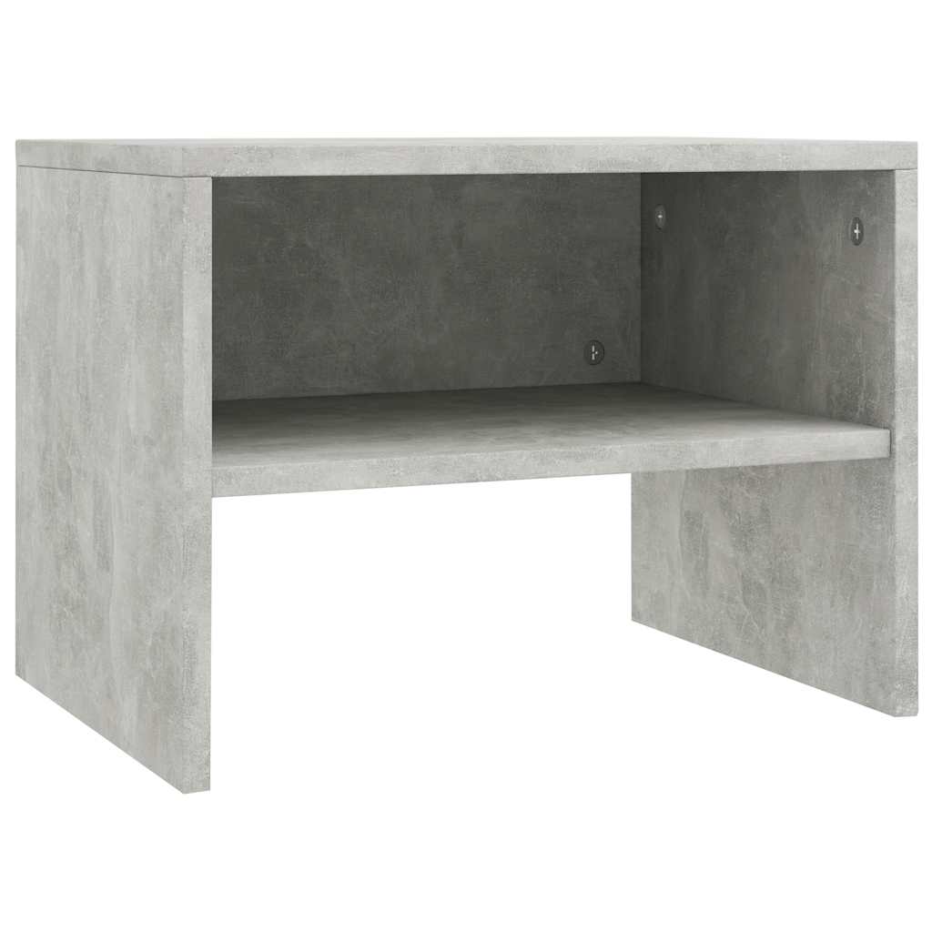 Bedside Cabinets 2 pcs Concrete Grey 40x30x30cm Engineered Wood