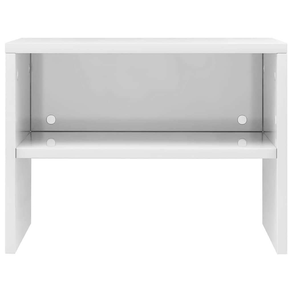 Bedside Cabinets 2 pcs High Gloss White 40x30x30 cm