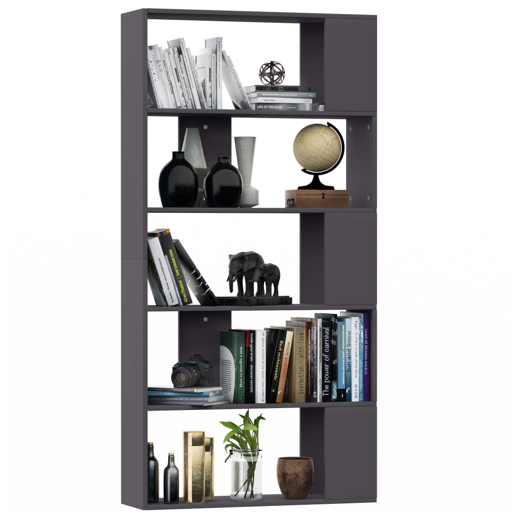 vidaXL Book Cabinet/Room Divider Grey 80x24x159 cm Engineered Wood