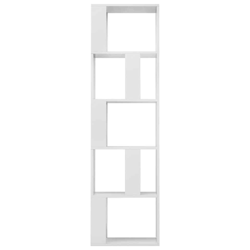 vidaXL Book Cabinet/Room Divider High Gloss White 45x24x159 cm Engineered Wood