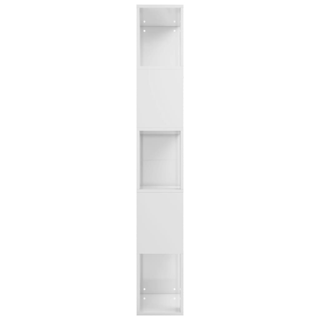 vidaXL Book Cabinet/Room Divider High Gloss White 45x24x159 cm Engineered Wood