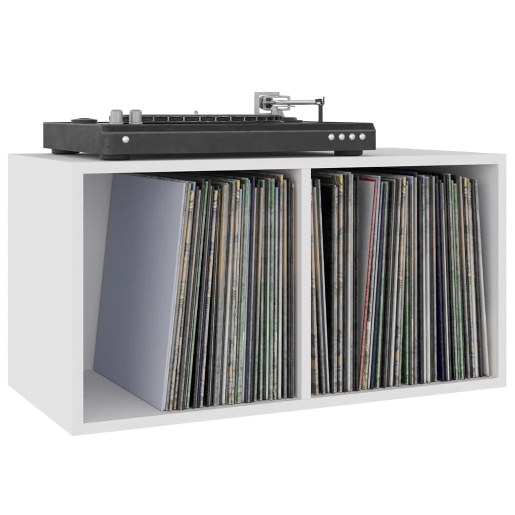 Vinyl Storage Box White 71x34x36 cm Engineered Wood