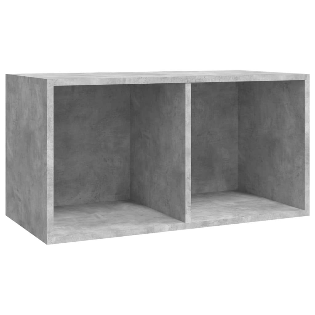 Vinyl Storage Box Concrete Grey 71x34x36 cm Engineered Wood