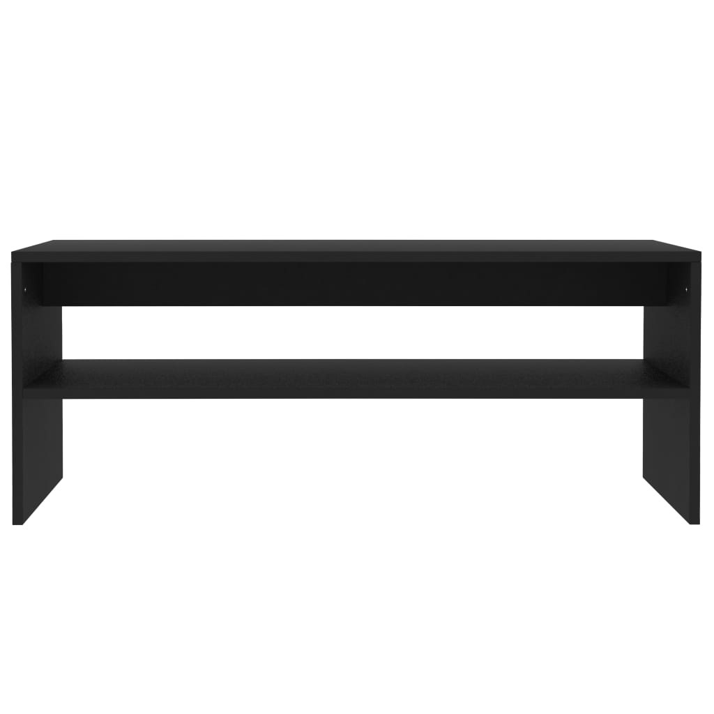 800127 vidaXL Coffee Table Black 100x40x40 cm Engineered Wood