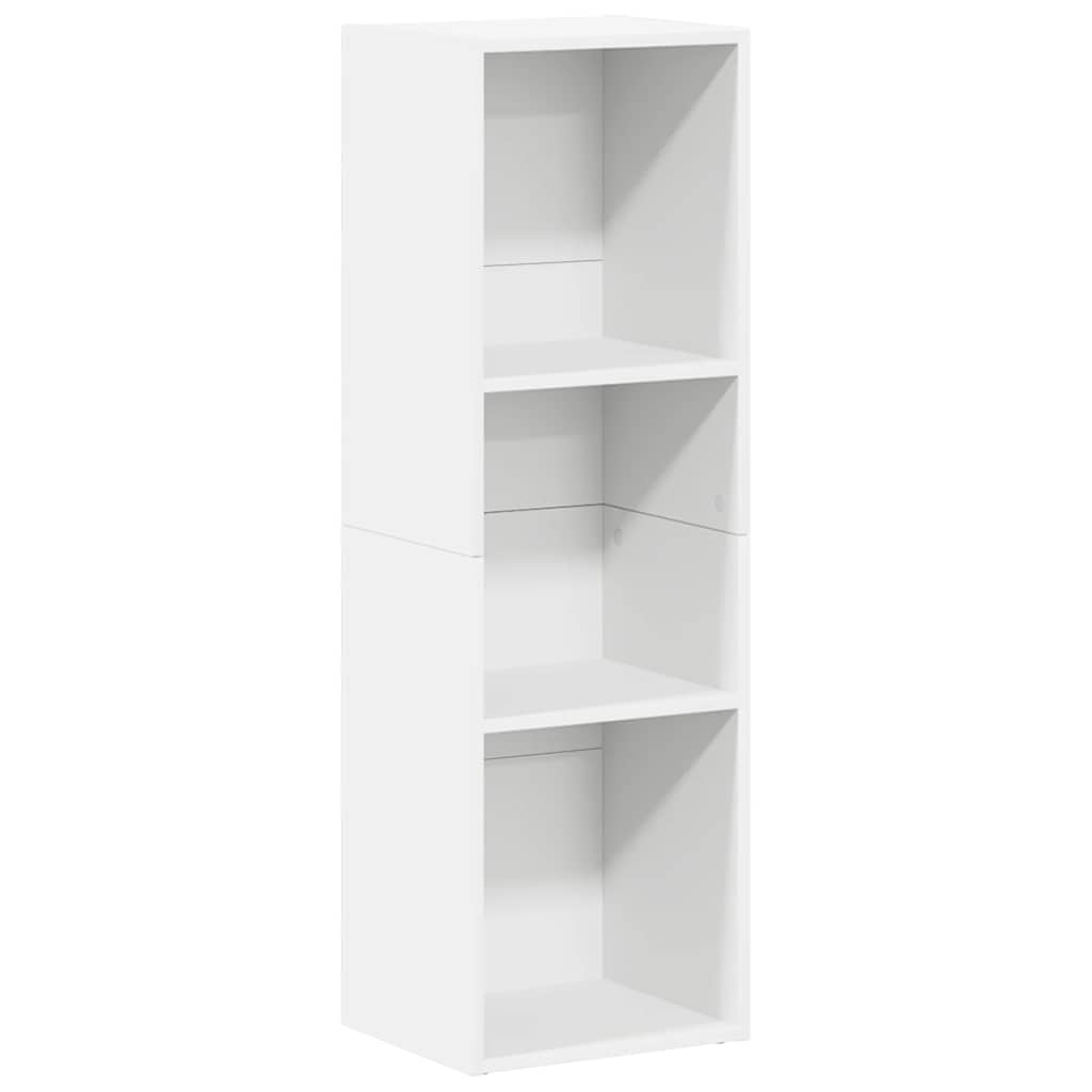800135 vidaXL Book Cabinet/TV Cabinet White 36x30x114 cm Engineered Wood