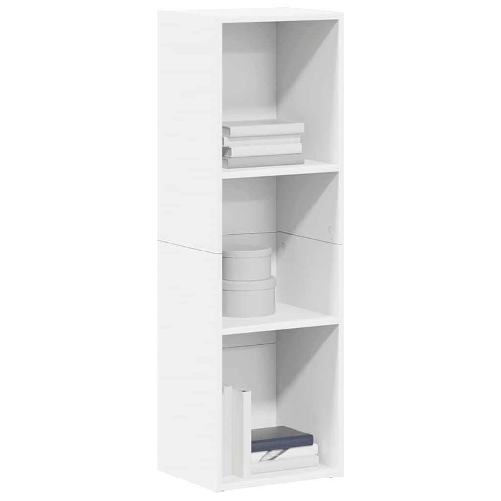 800135 vidaXL Book Cabinet/TV Cabinet White 36x30x114 cm Engineered Wood