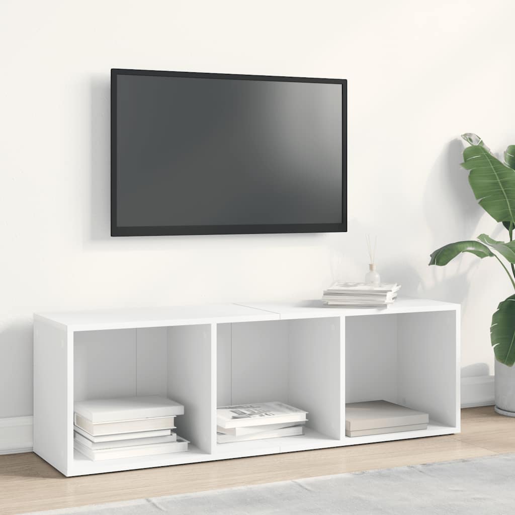Book Cabinet/TV Cabinet White 36x30x114 cm Engineered Wood
