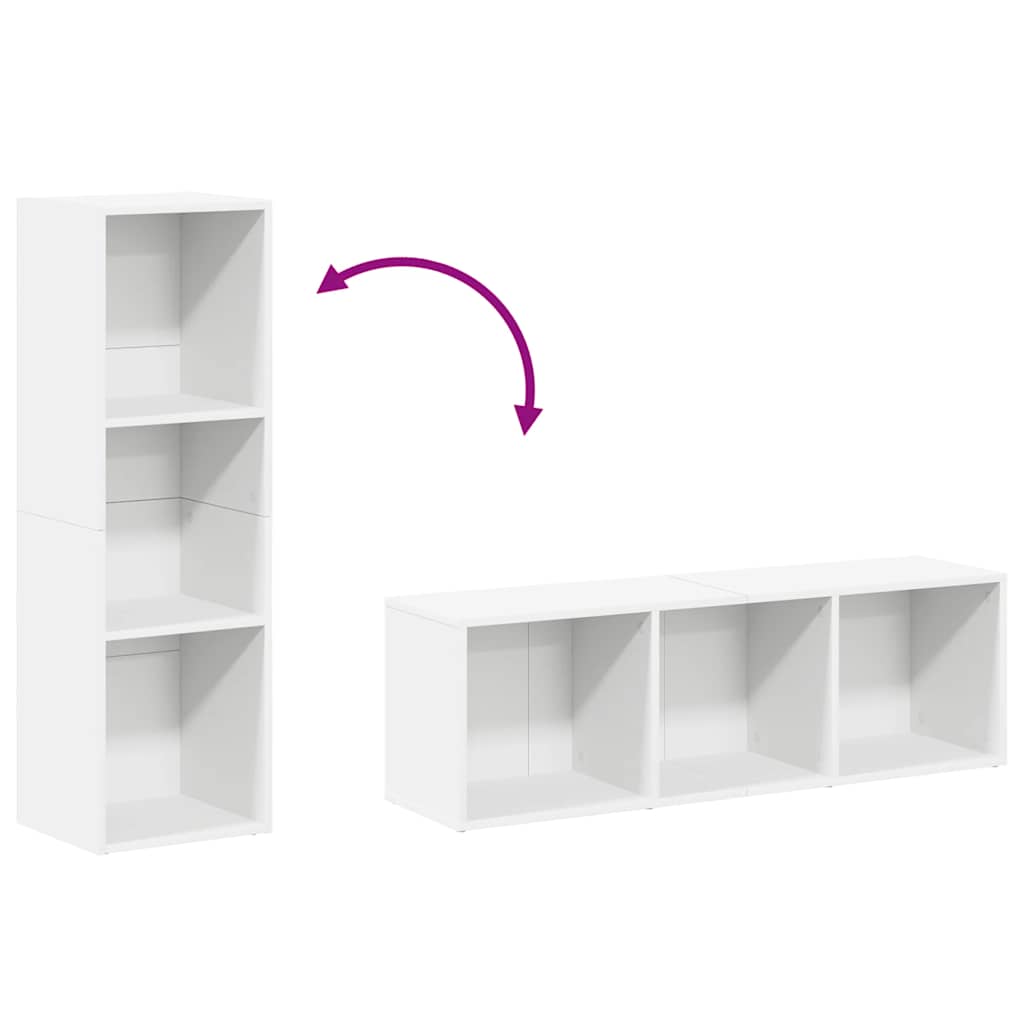 Book Cabinet/TV Cabinet White 36x30x114 cm Engineered Wood