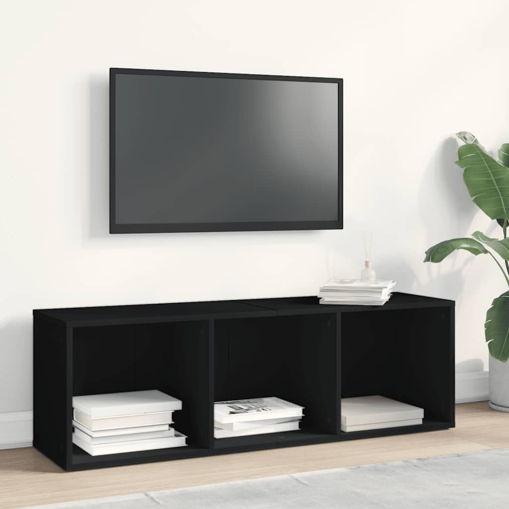 Book Cabinet/TV Cabinet Black 36x30x114 cm Engineered Wood