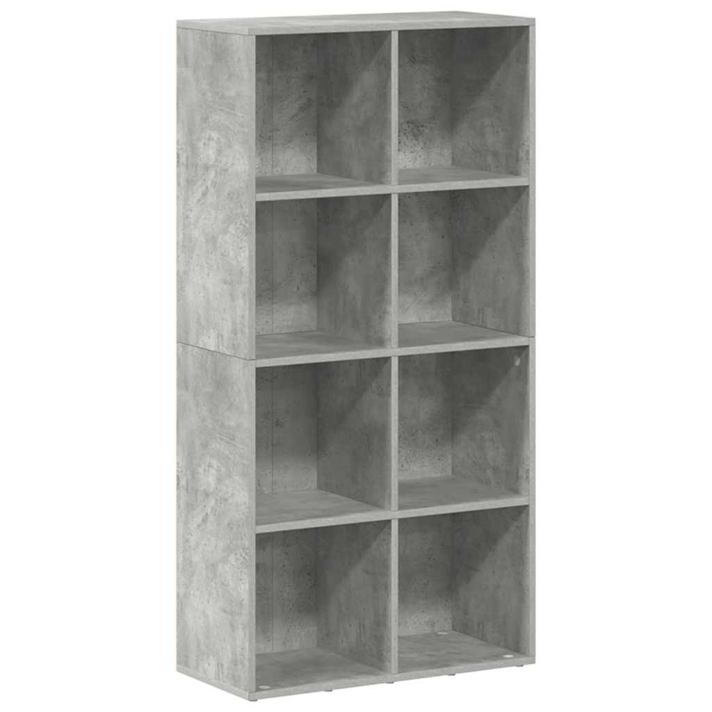 Book Cabinet | Concrete grey | Engineered wood | 130 cm tall