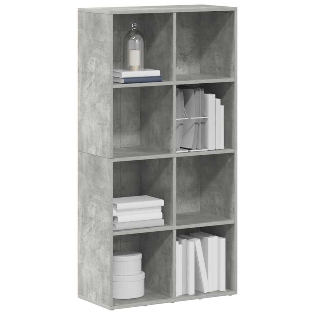 Book Cabinet | Concrete grey | Engineered wood | 130 cm tall