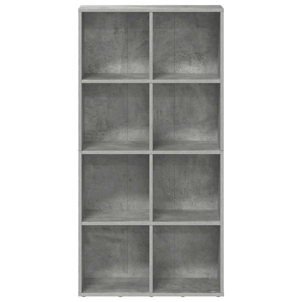 Book Cabinet | Concrete grey | Engineered wood | 130 cm tall