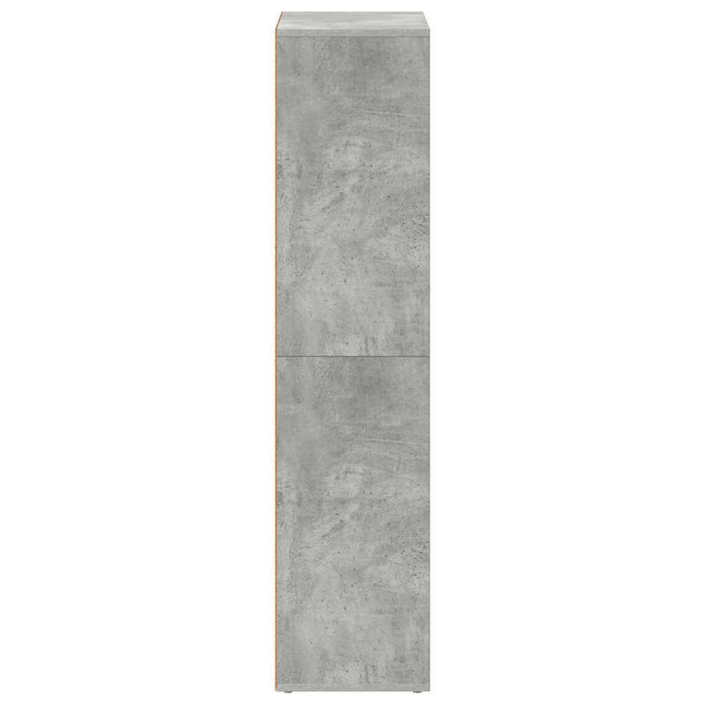 Book Cabinet | Concrete grey | Engineered wood | 130 cm tall