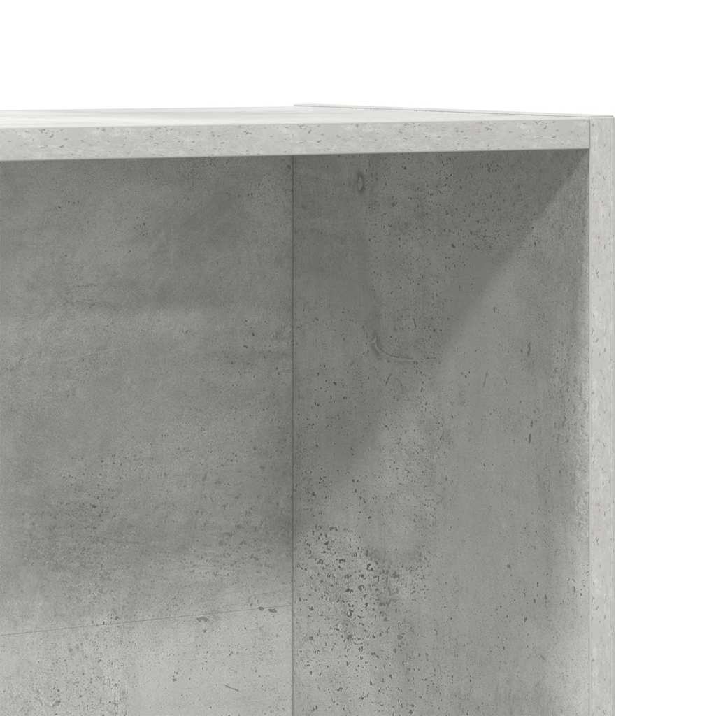 Book Cabinet | Concrete grey | Engineered wood | 130 cm tall