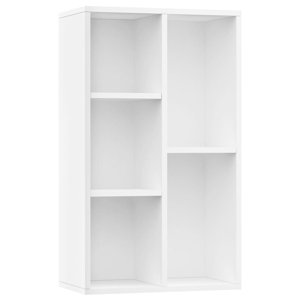 vidaXL Book Cabinet/Sideboard White 50x25x80 cm Engineered Wood