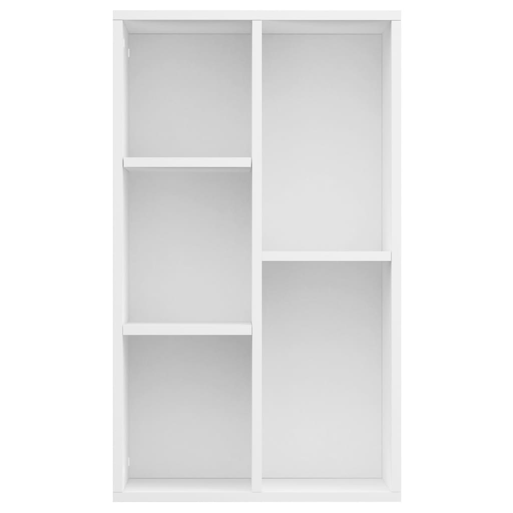 vidaXL Book Cabinet/Sideboard White 50x25x80 cm Engineered Wood