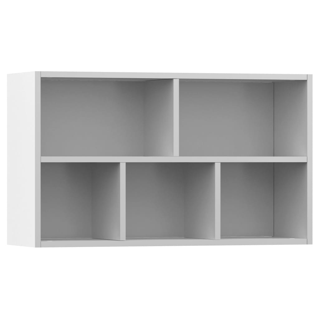 vidaXL Book Cabinet/Sideboard White 50x25x80 cm Engineered Wood