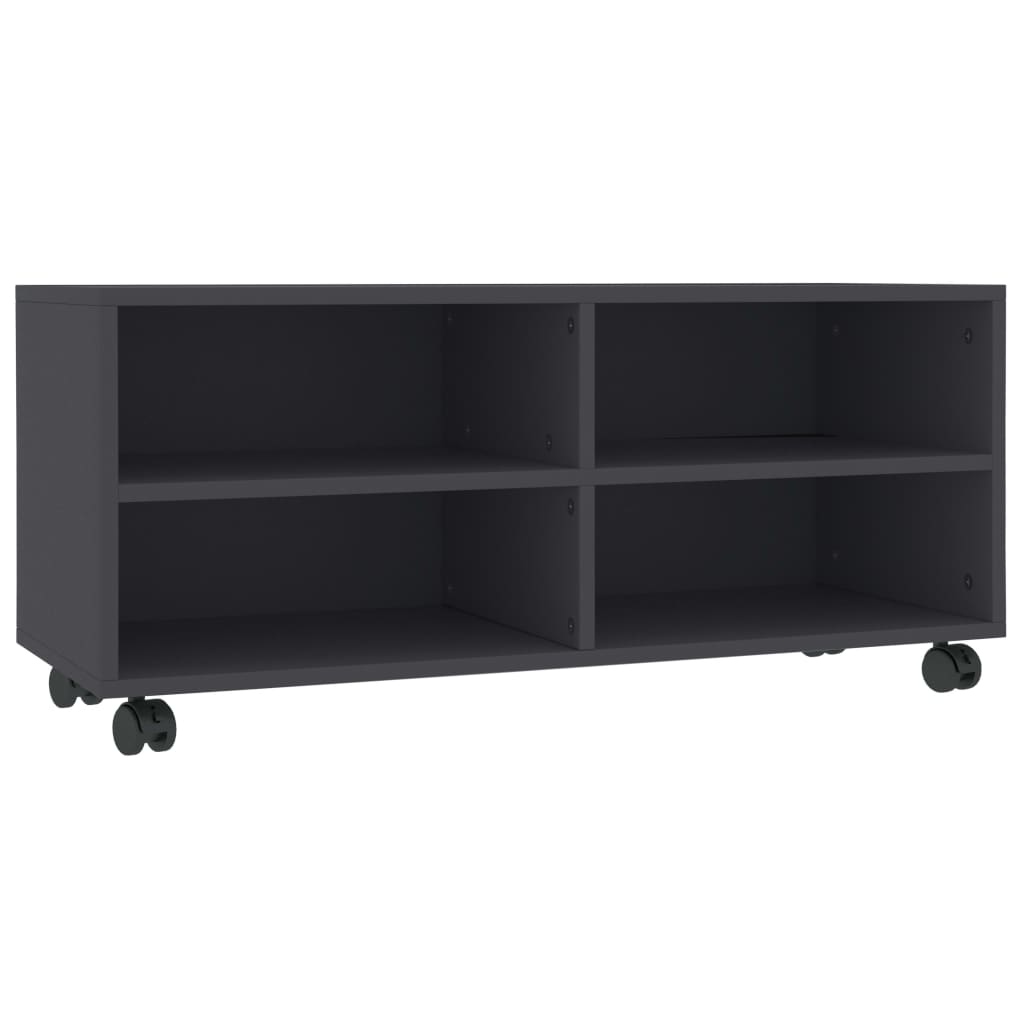 vidaXL TV Cabinet with Castors Grey 90x35x35 cm Engineered Wood