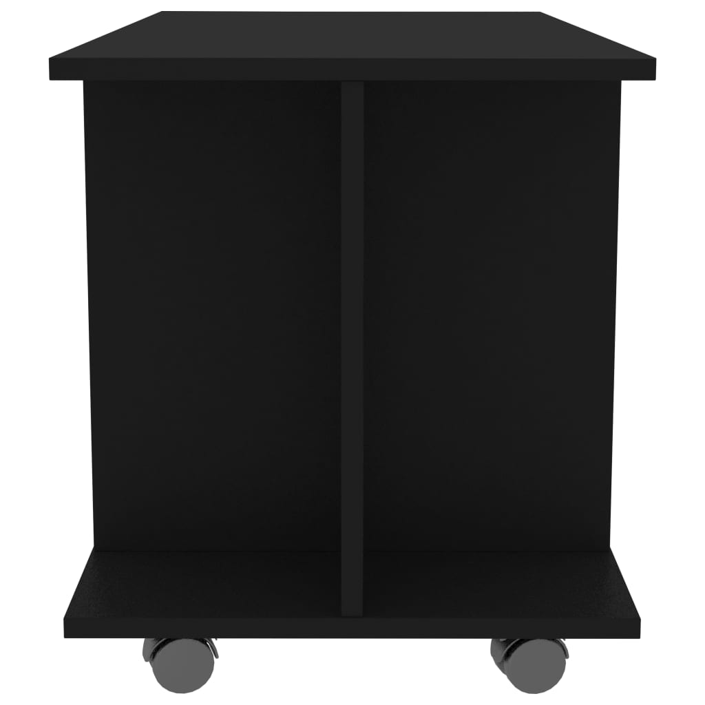 vidaXL TV Cabinet with Castors Black 80x40x45 cm Engineered Wood