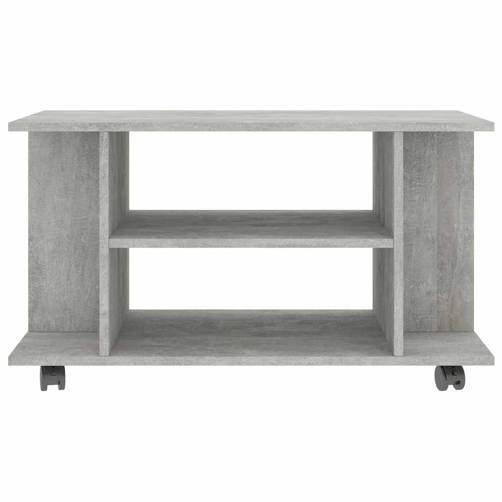 800193 vidaXL TV Cabinet with Castors Concrete Grey 80x40x45 cm Engineered Wood