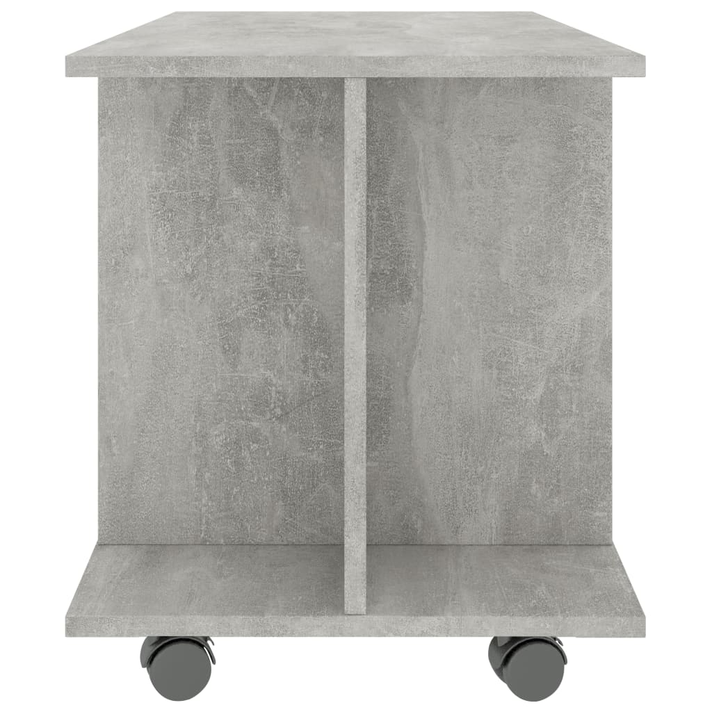 vidaXL TV Cabinet with Castors Concrete Grey 80x40x45 cm Engineered Wood