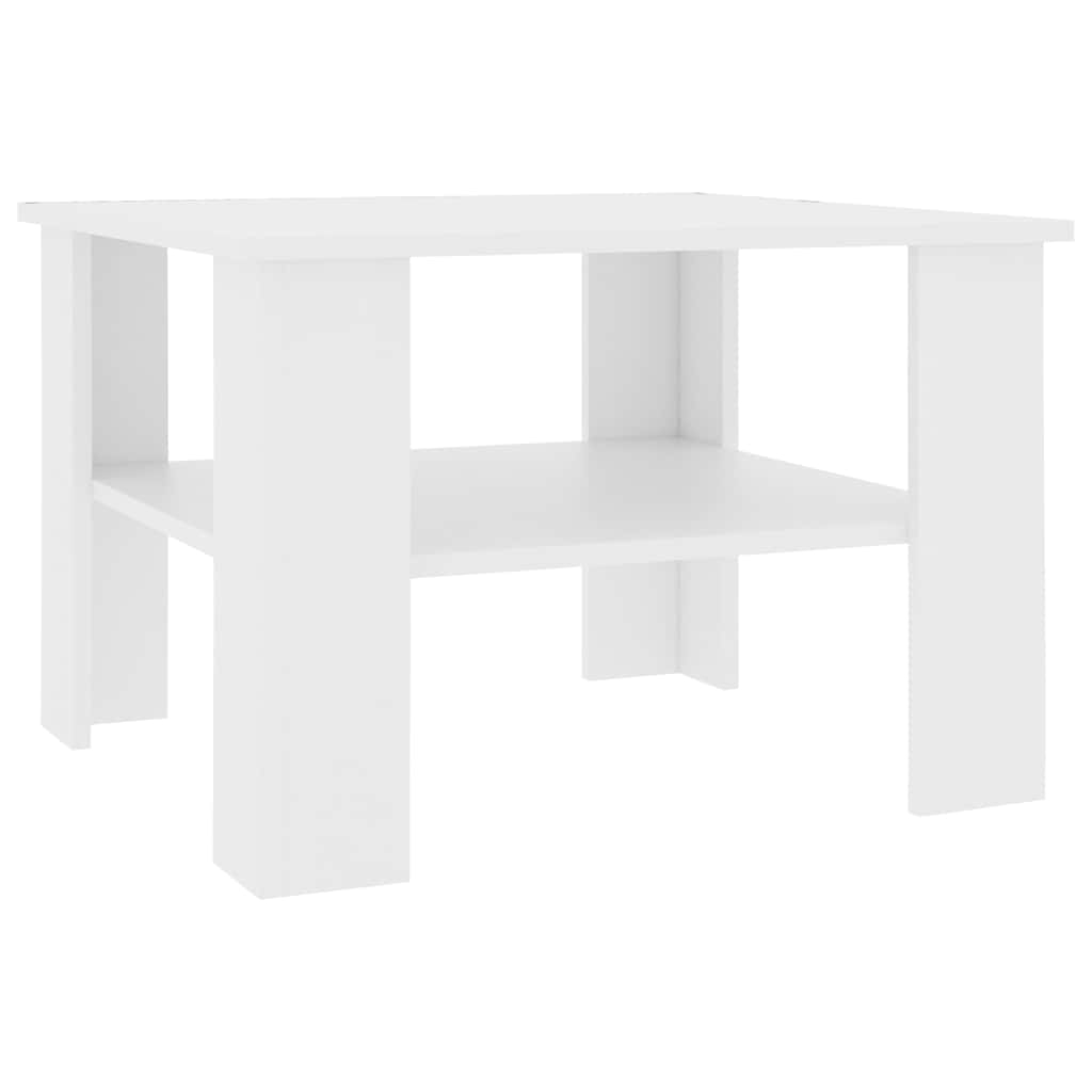 800207 vidaXL Coffee Table White 60x60x42 cm Engineered Wood