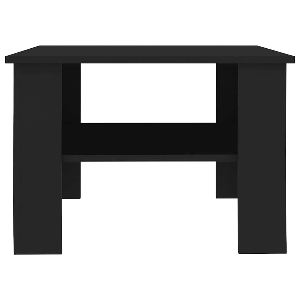 800208 vidaXL Coffee Table Black 60x60x42 cm Engineered Wood