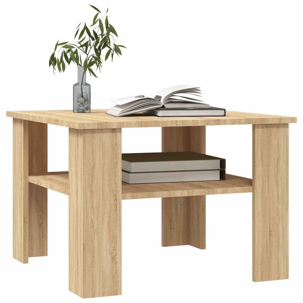 800210 vidaXL Coffee Table Sonoma Oak 60x60x42 cm Engineered Wood