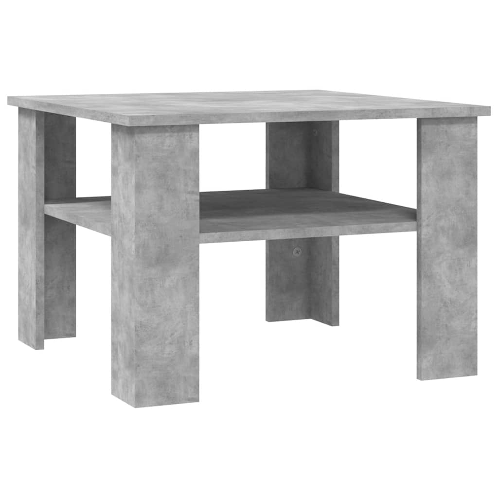 800211 vidaXL Coffee Table Concrete Grey 60x60x42 cm Engineered Wood