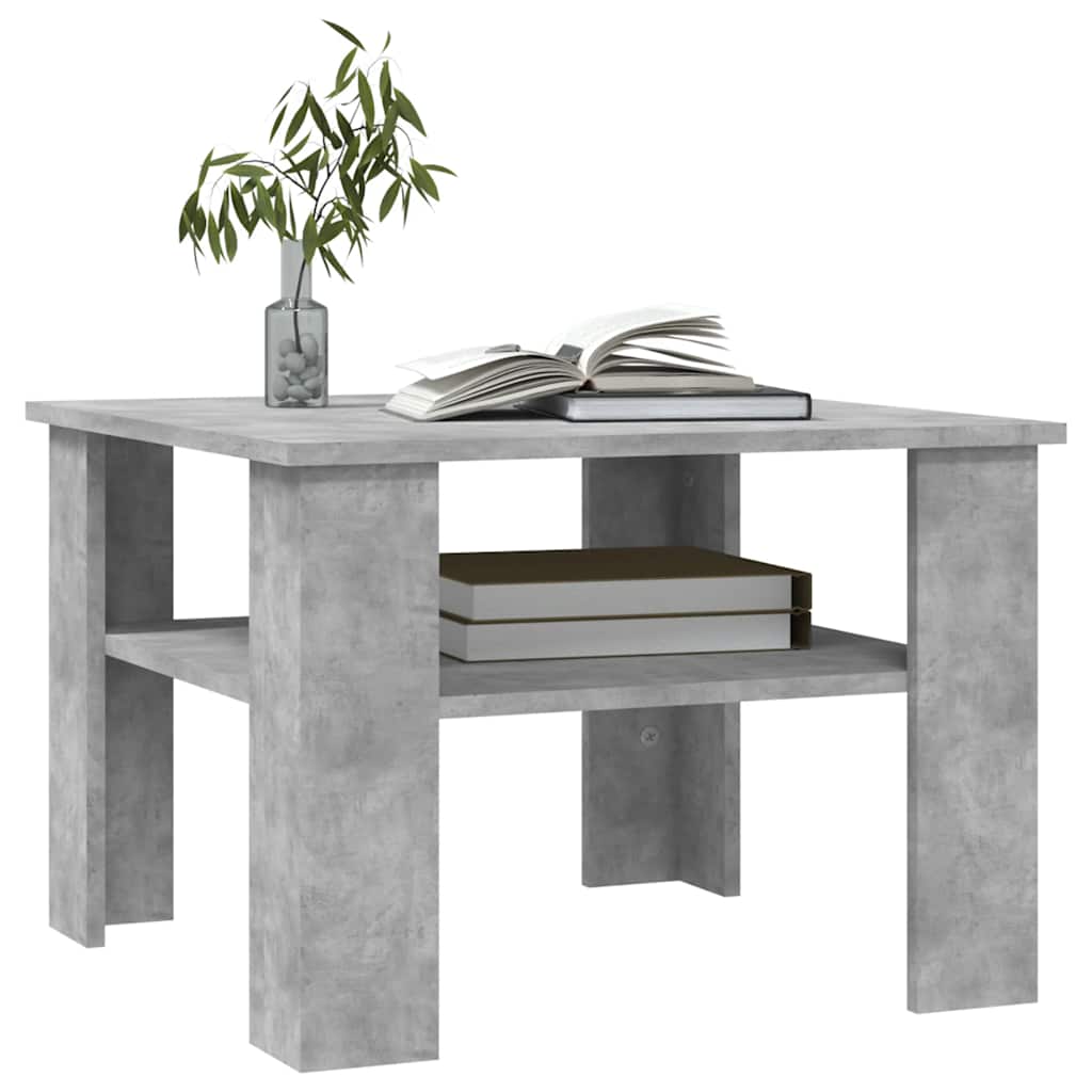 800211 vidaXL Coffee Table Concrete Grey 60x60x42 cm Engineered Wood