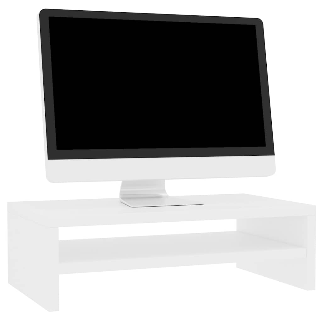 800216 vidaXL Monitor Stand White 42x24x13 cm Engineered Wood