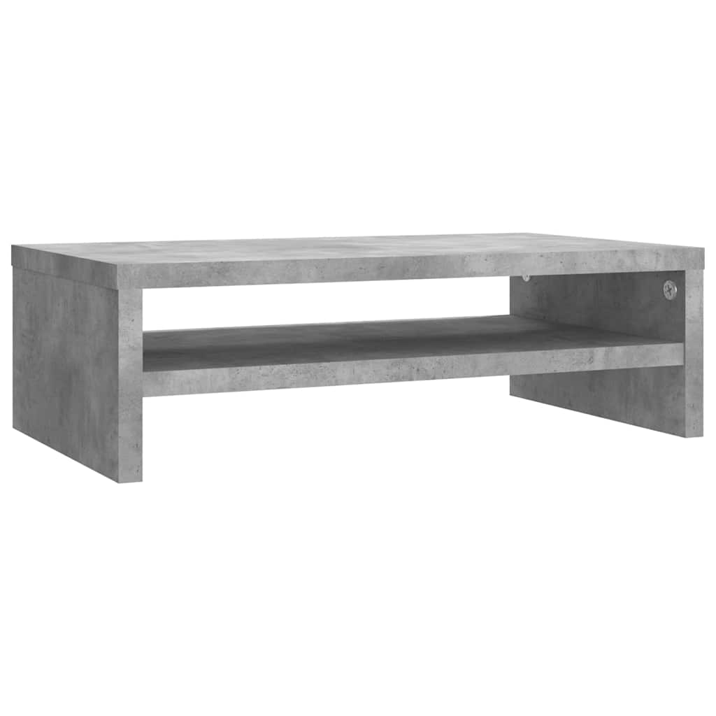 800220 vidaXL Monitor Stand Concrete Grey 42x24x13 cm Engineered Wood