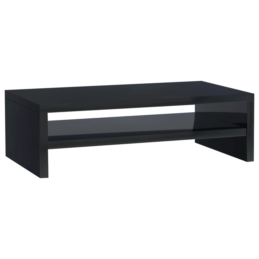 vidaXL Monitor Stand High Gloss Black 42x24x13 cm Engineered Wood