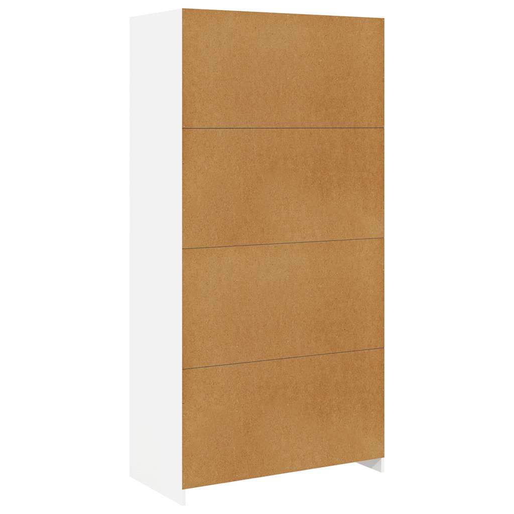 Wardrobe White 100x50x200 cm Engineered Wood