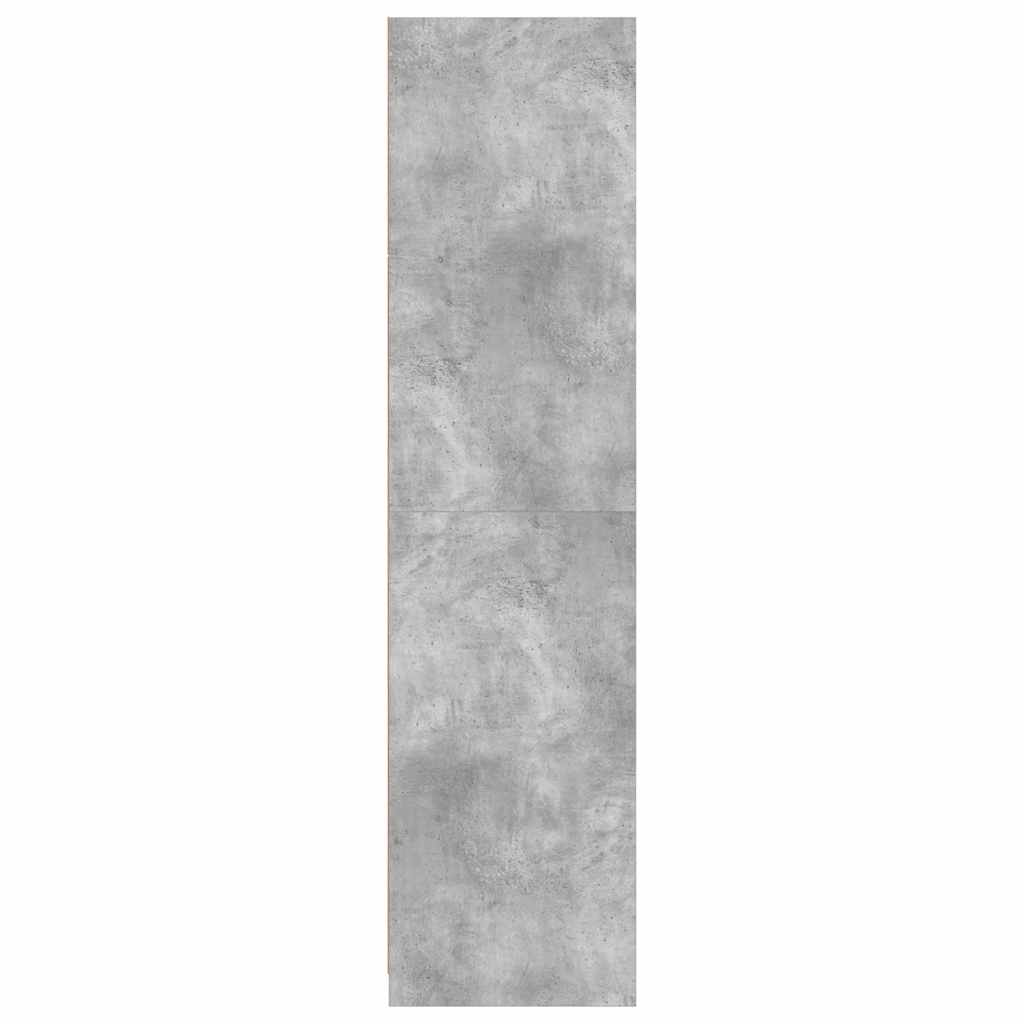 800229 vidaXL Wardrobe Concrete Grey 100x50x200 cm Engineered Wood