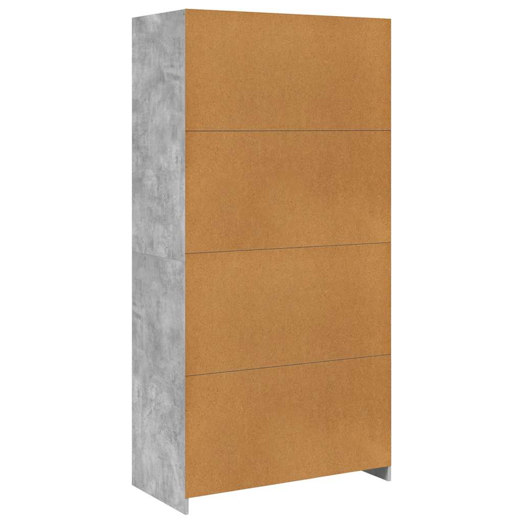 800229 vidaXL Wardrobe Concrete Grey 100x50x200 cm Engineered Wood