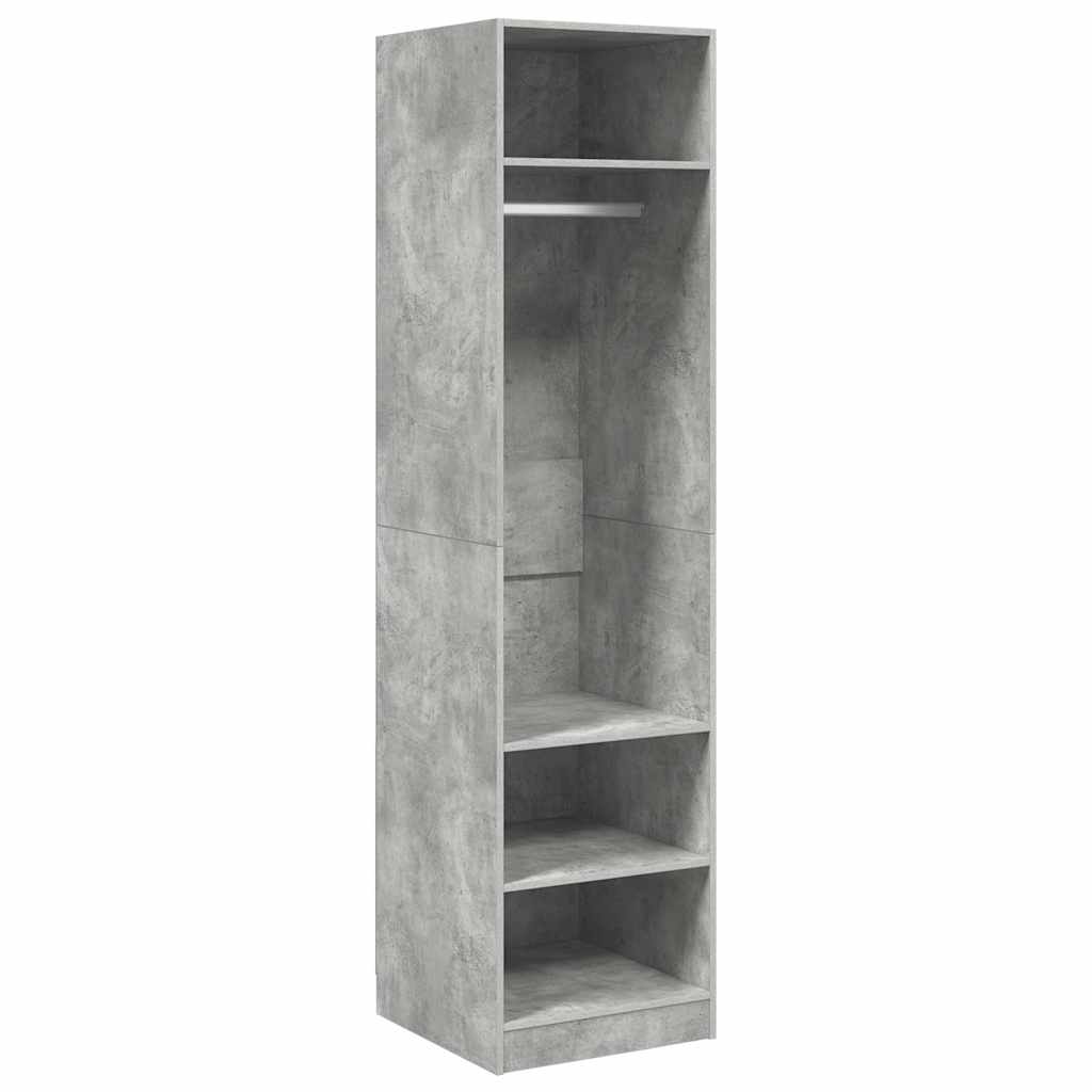 Wardrobe Concrete Grey 50x50x200 cm Engineered Wood
