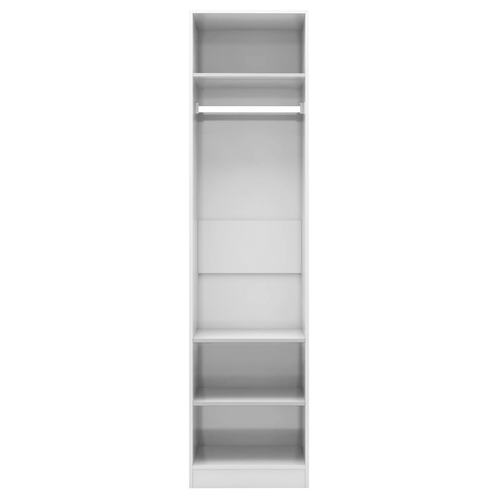 vidaXL Wardrobe High Gloss White 50x50x200 cm Engineered Wood