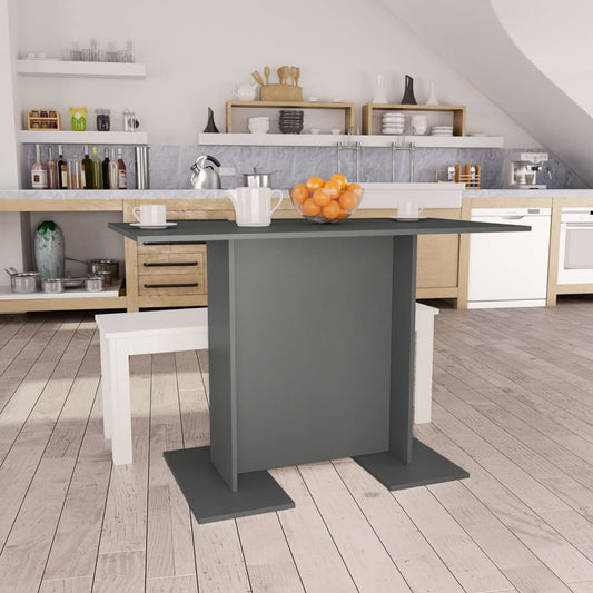 vidaXL Dining Table Grey 110x60x75 cm Engineered Wood