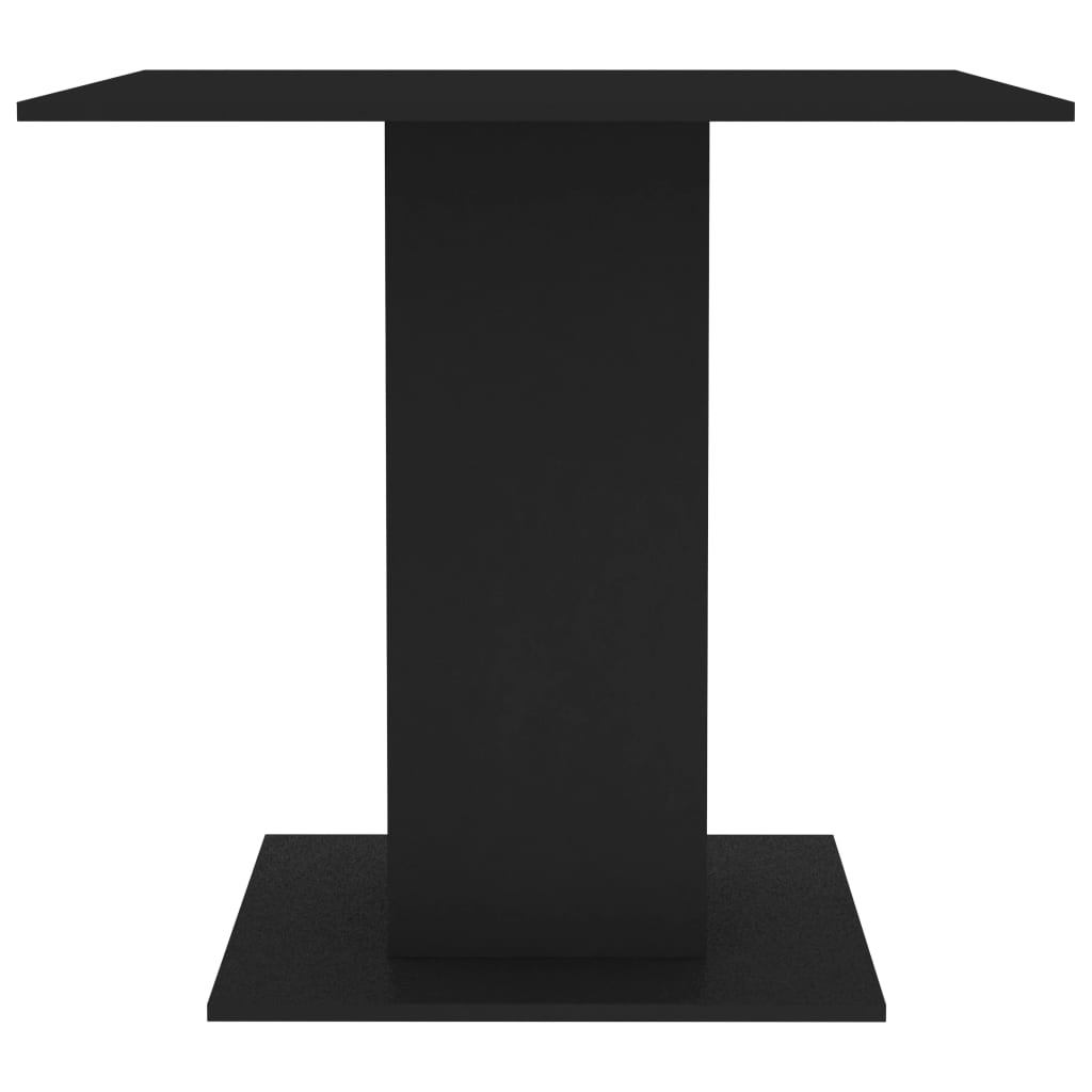 vidaXL Dining Table Black 80x80x75 cm Engineered Wood