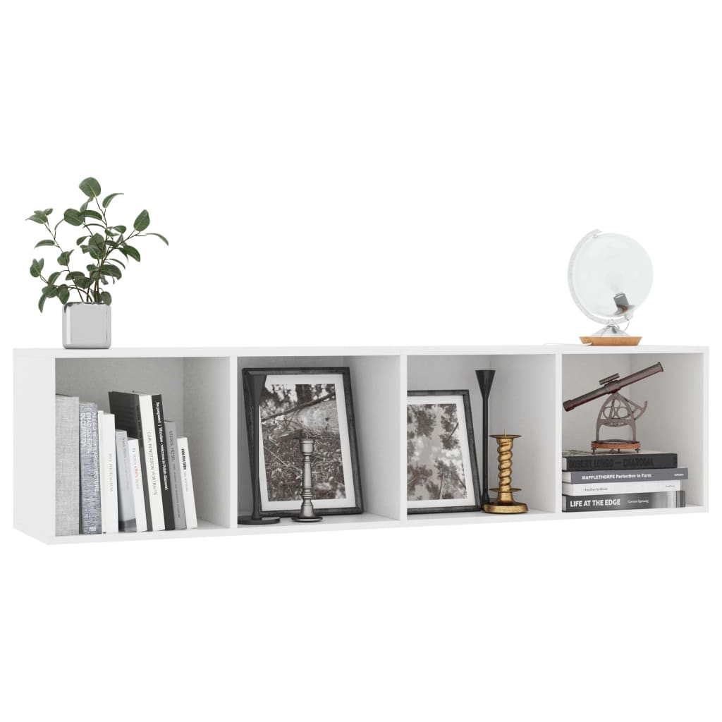 Book Cabinet/TV Cabinet White 143x30x36 cm