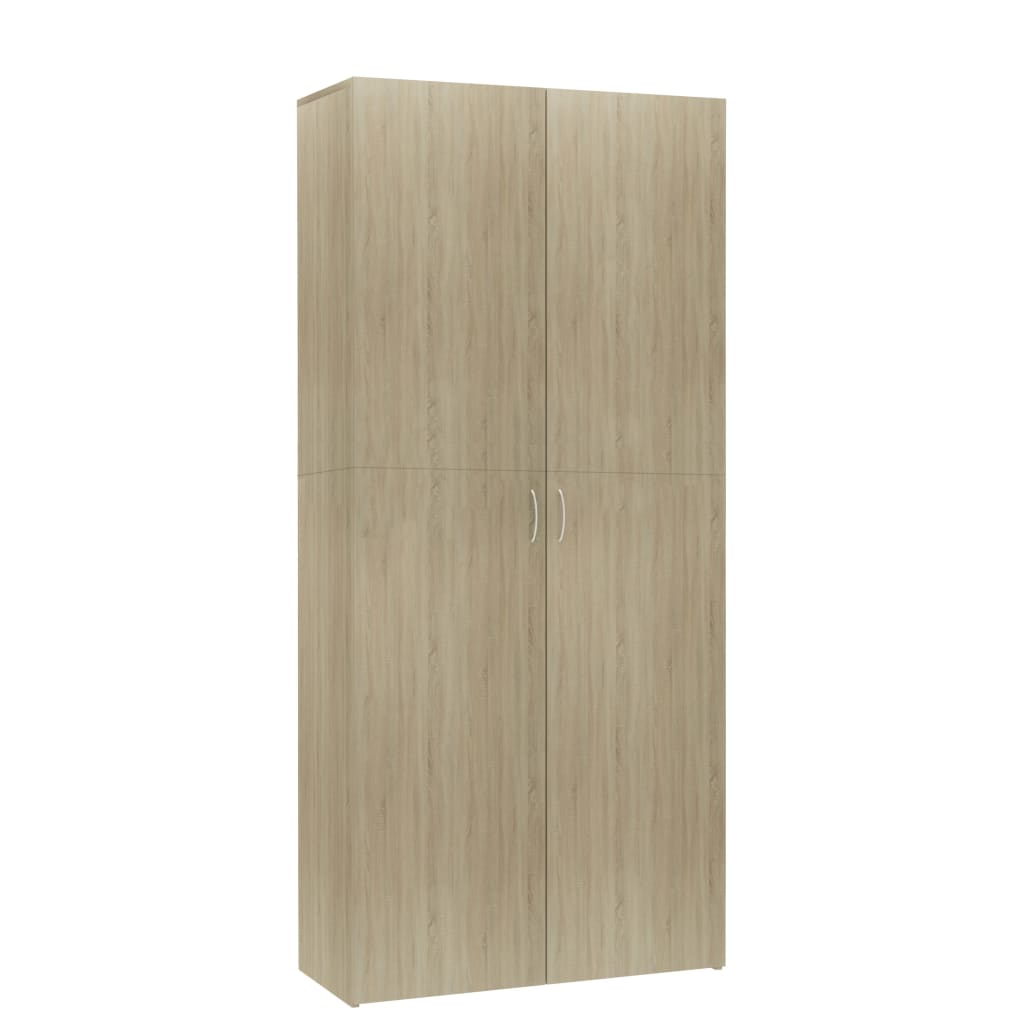 Shoe Cabinet Sonoma Oak 80x35.5x180 cm Engineered Wood