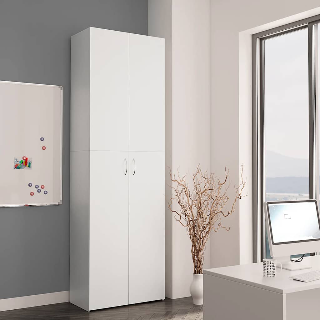 800297 vidaXL Office Cabinet White 60x32x190 cm Engineered Wood