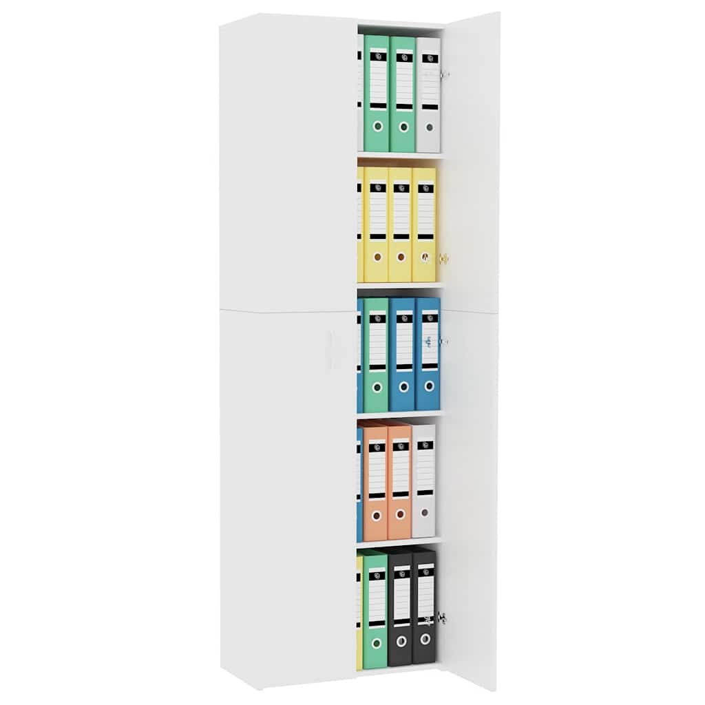 800297 vidaXL Office Cabinet White 60x32x190 cm Engineered Wood