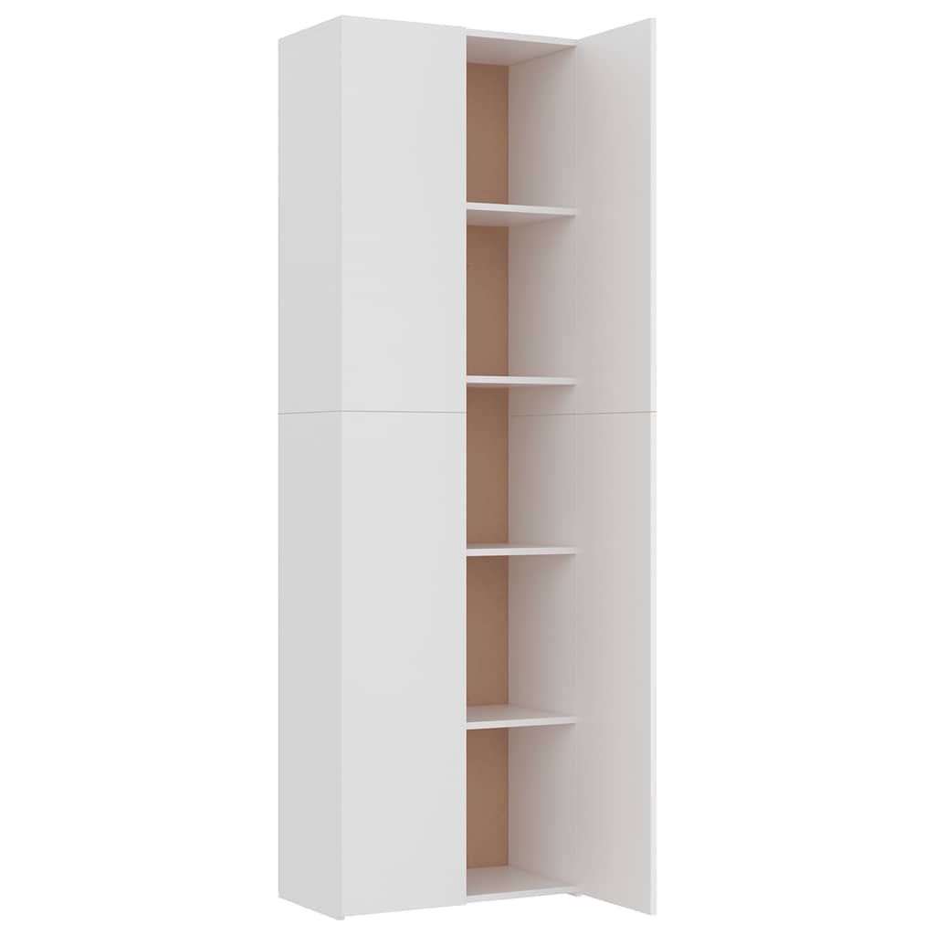 Office Cabinet | White | Engineered wood | 60 x 32 x 190 cm