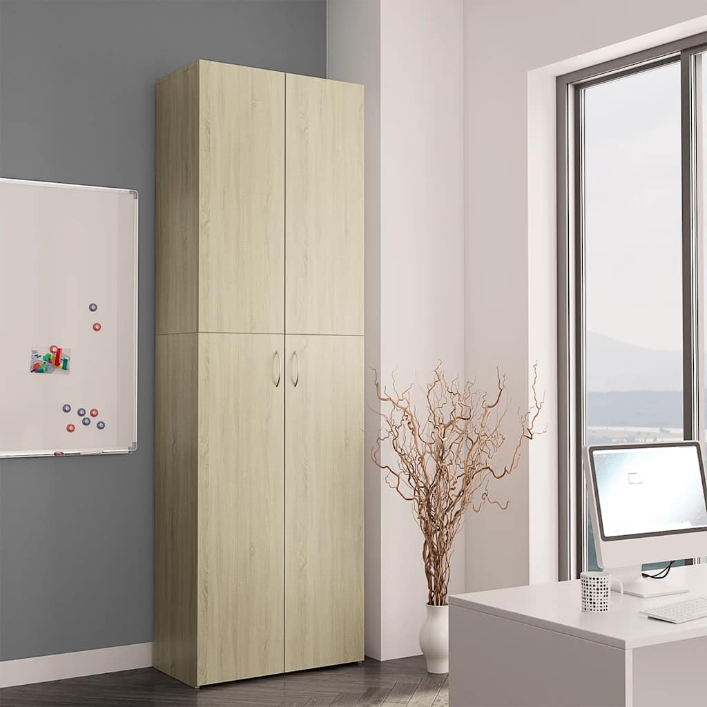 800300 vidaXL Office Cabinet Sonoma Oak 60x32x190 cm Engineered Wood