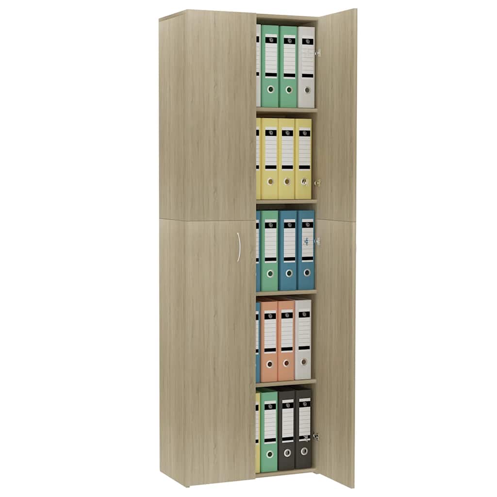 800300 vidaXL Office Cabinet Sonoma Oak 60x32x190 cm Engineered Wood