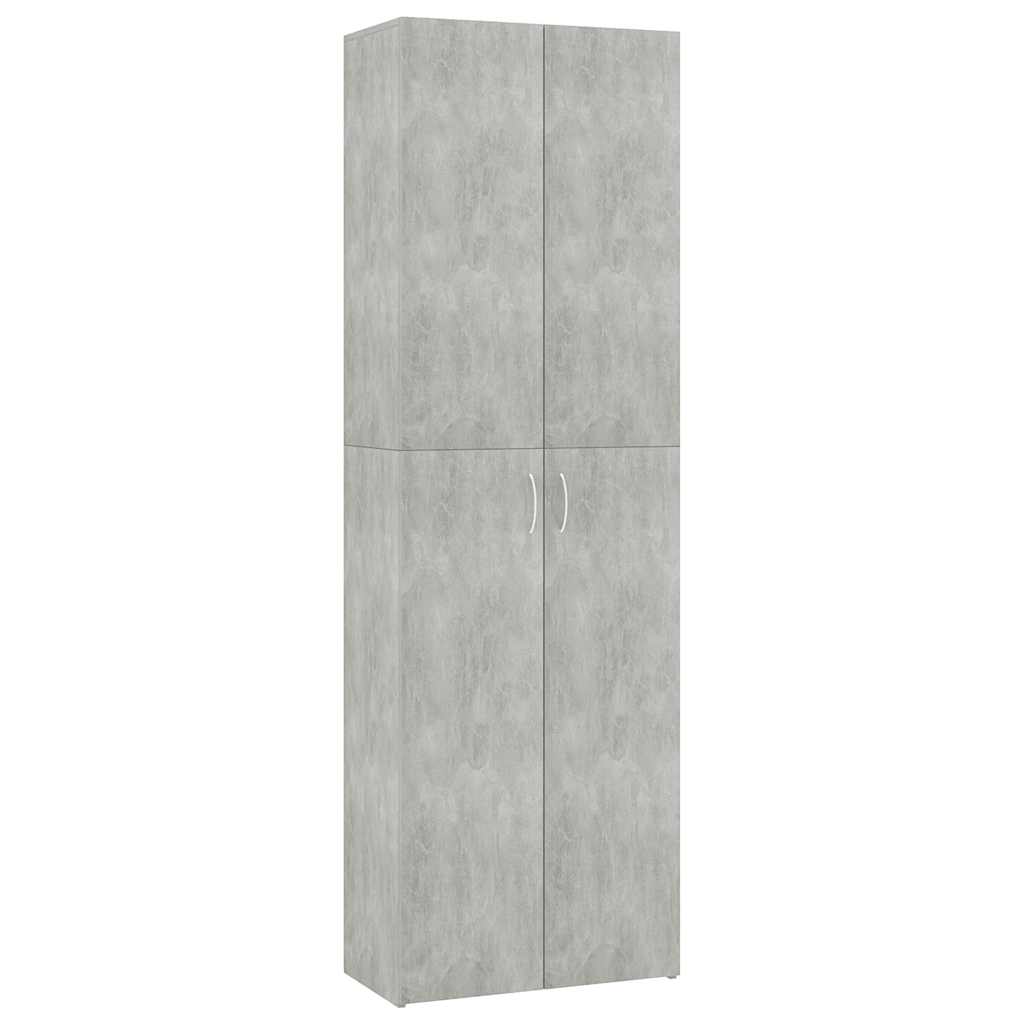 800301 vidaXL Office Cabinet Concrete Grey 60x32x190 cm Engineered Wood